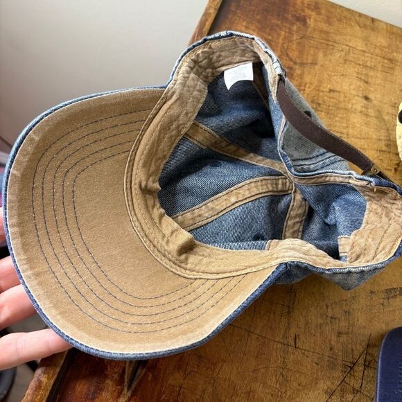 Casual Blue Denim Cap baseball hat adult adjustable preworn - Picture 4 of 10